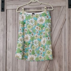 Gap | Floral, seersucker skirt